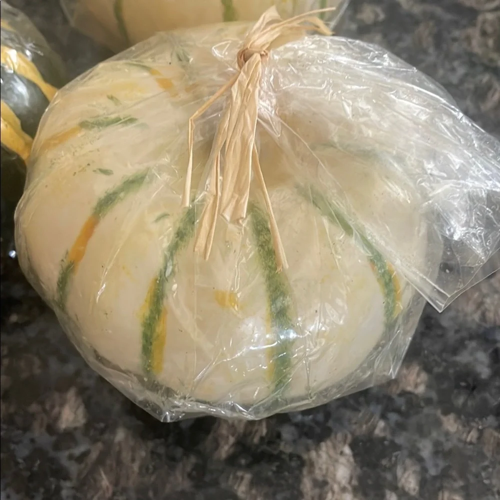 Decorative Wrapped Pumpkins Set of Candles by Crate & Barrel!